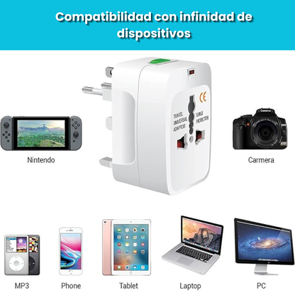 Adaptador corriente universal +150 Países