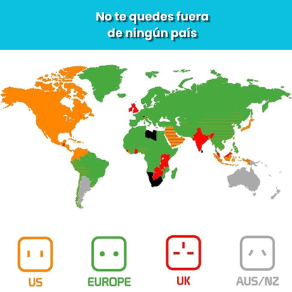Adaptador corriente universal +150 Países