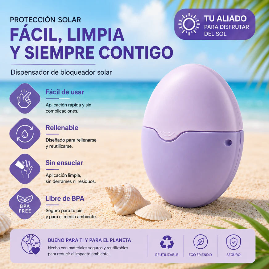 SwipeRoll™ - Aplica Protección Solar Sin Mancharte