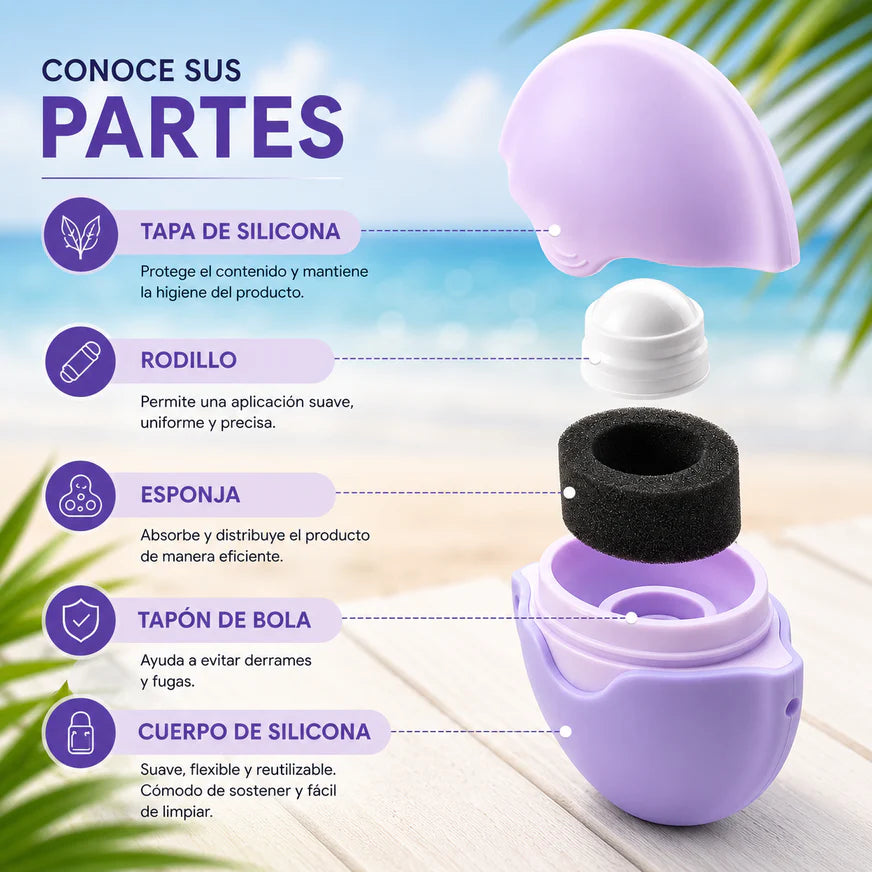 SwipeRoll™ - Aplica Protección Solar Sin Mancharte