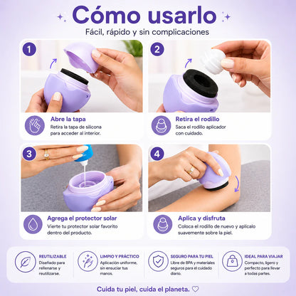 SwipeRoll™ - Aplica Protección Solar Sin Mancharte